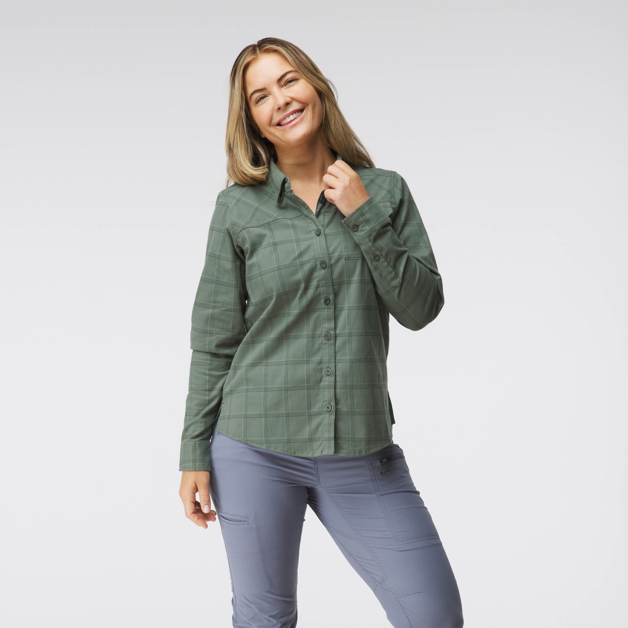 Women's Campfire Flannel Shirt - Soft & Cozy Plaid Button-Up for Outdoor Adventures, Camping & Fall Fashion