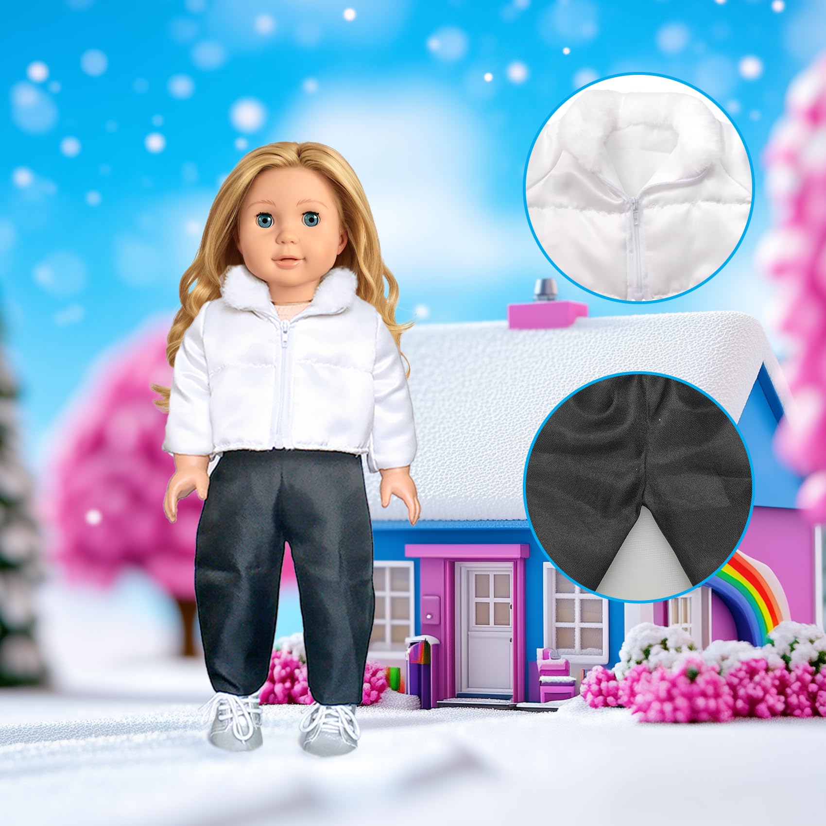 18 Inch Doll Clothes Set for Girls - 10 Piece Fashion Outfits & Accessories | Perfect for American Girl Dolls, Dress Up Play & Birthday Gifts