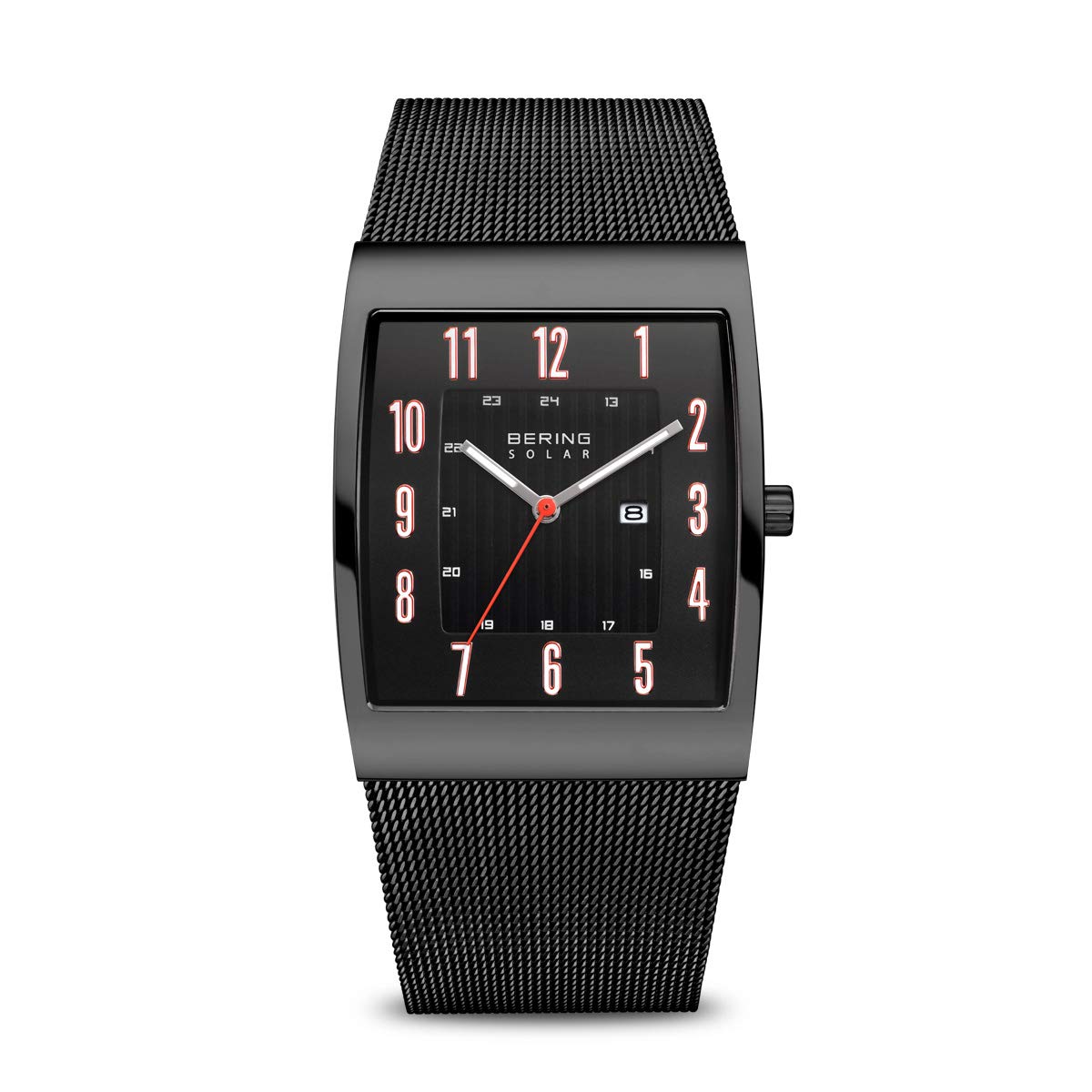 BERING Solar Watch for Men - Stainless Steel Strap - Office & Outdoor