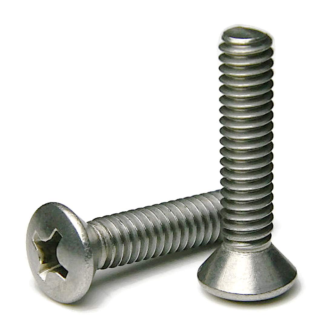 Phillips Oval Head Machine Screw 18-8 Stainless Steel #10-24 x 4 Inch (250 Pack) - Ideal for DIY Projects, Furniture Assembly & Automotive Repairs