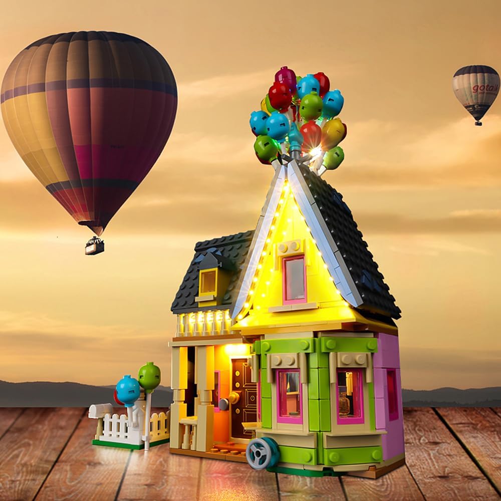 Kyglaring LED Lighting Kit for Lego 43217 Disney Pixar 'Up' House Building Blocks Set - Classic Version (No Bricks Included) - Perfect for Enhancing Model Display & Nighttime Decoration