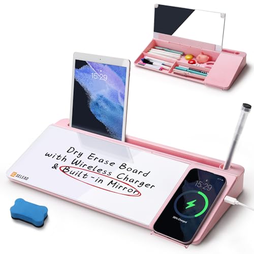 Pink-wireless Charger+mirror