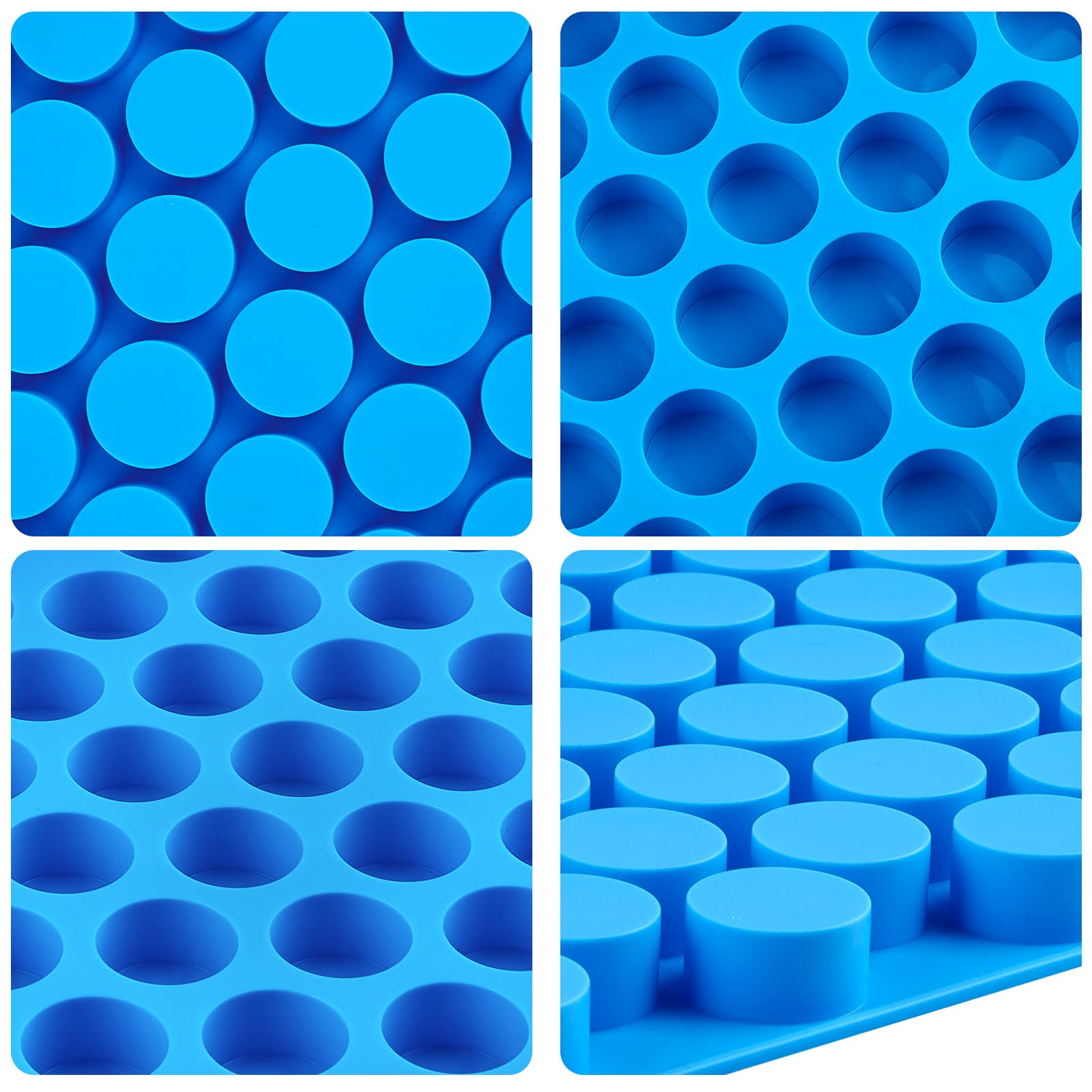 JOERSH Round Silicone Candy Molds - 220 Cavity for Hard Candy, Gummy, Caramel, Chocolate, Ganache & Ice Cubes - Perfect for DIY Candy Making, Baking & Party Treats