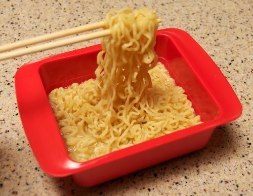Rapid Ramen Cooker - 3-Minute Microwave Noodle Cooker, BPA-Free & Dishwasher Safe (Red, 1-Pack) - Perfect for Dorm Rooms, Office Lunches & Quick Meals