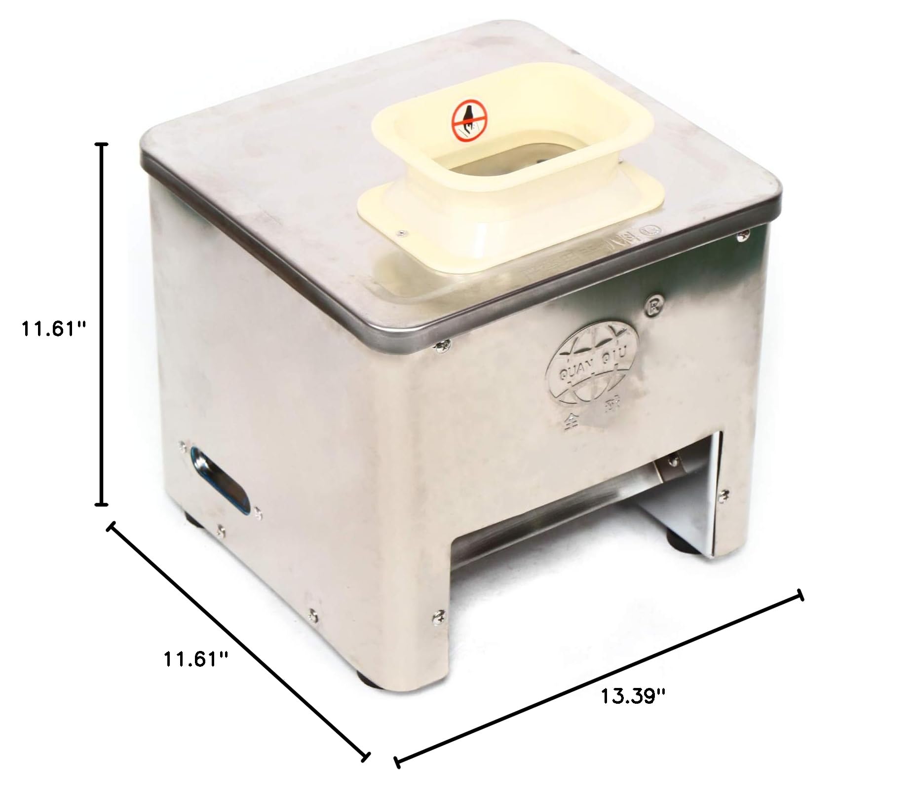 Commercial Meat Cutter Machine 85mm Blade - Automatic Slicer for Beef, Pork & Poultry - Stainless Steel Electric Meat Slicer (350lb/h) with Strip & Cube Cutting - 110V US Plug for Restaurants, Butcher Shops & Catering Services