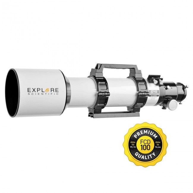 Explore Scientific ED102 FCD100 Series Air Spaced Triplet Refractor Telescope - Premium Apochromatic Optics for Astrophotography & Stargazing