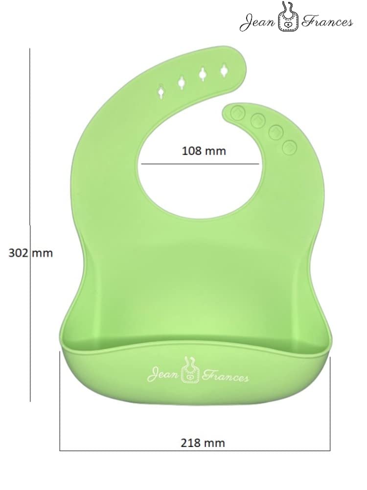 BPA Free Waterproof Silicone Baby Bibs Set of 2 - Soft, Durable & Adjustable Feeding Bibs for Infants & Toddlers - Perfect for Mealtime, Snacks & Messy Play