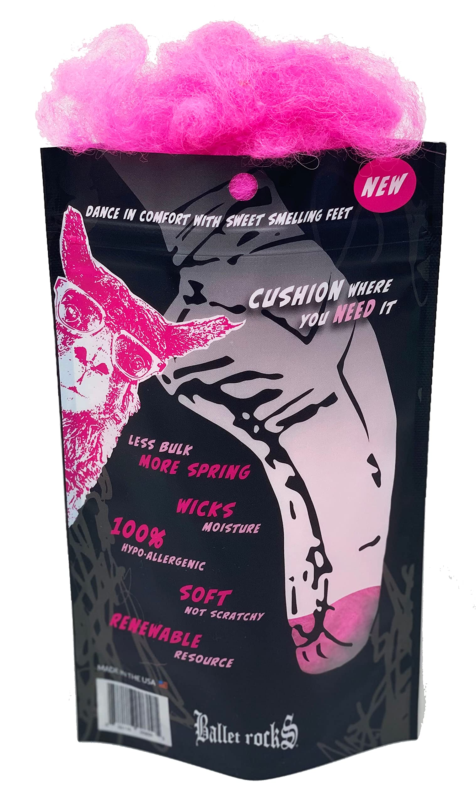 BALLET ROCKS Unisex Scented Alpaca Foot & Toe Cushion - Soft Dance Shoe Insert for Ballet, Yoga & Comfortable All-Day Wear