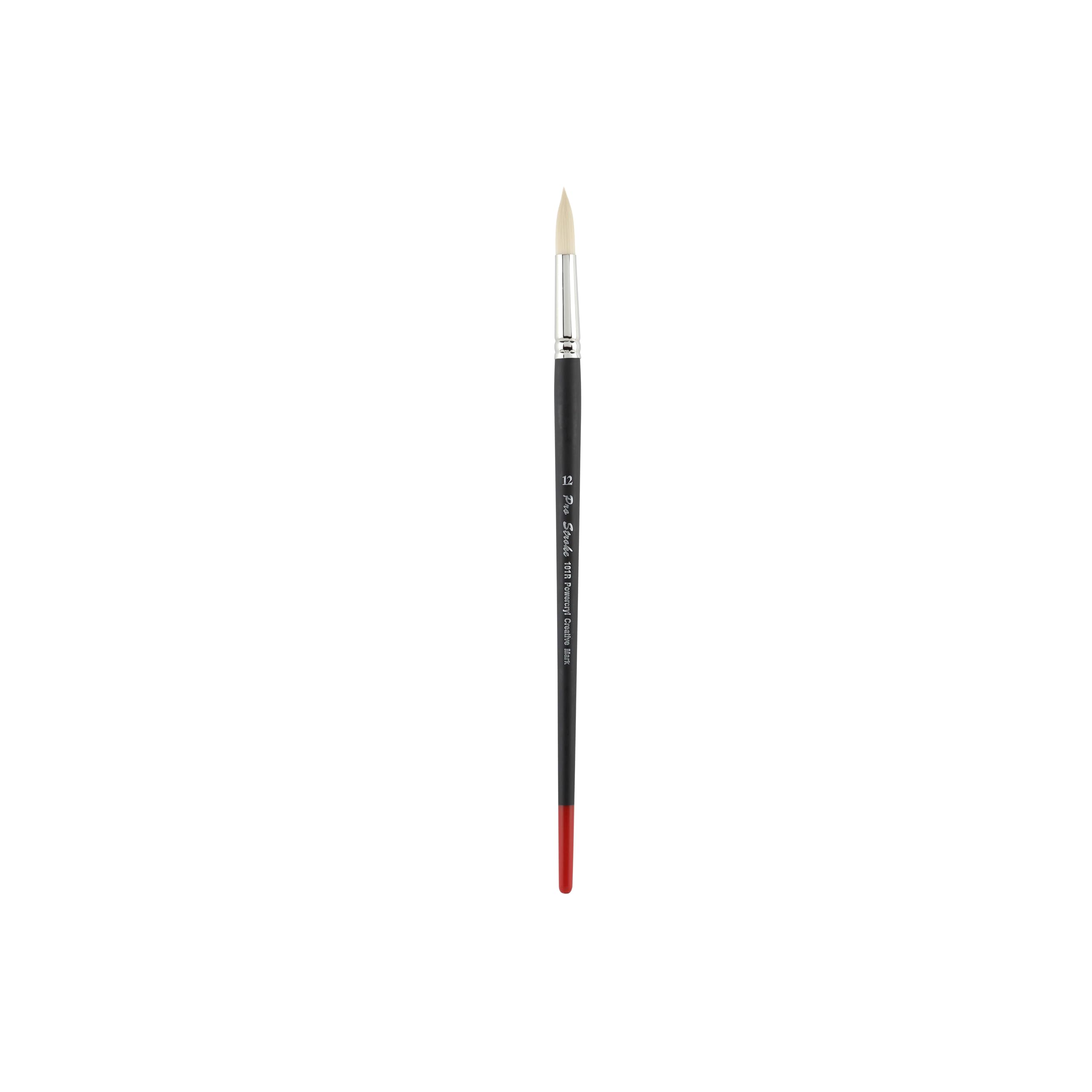 Creative Mark Powercryl Ultimate Acrylic Paint Brushes - Round #12 | Professional Artist Paint Brushes with 3 Synthetic Hair Diameters | Perfect for Heavy Acrylics & Water-Soluble Oils | Ideal for Canvas Painting, DIY Crafts & Fine Art Projects