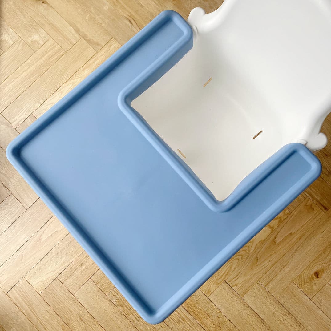 IKEA Highchair Full Wrap Placemat - Sky Blue Waterproof Baby Feeding Mat for Toddlers & Infants - Perfect for Mess-Free Mealtime at Home or Dining Out