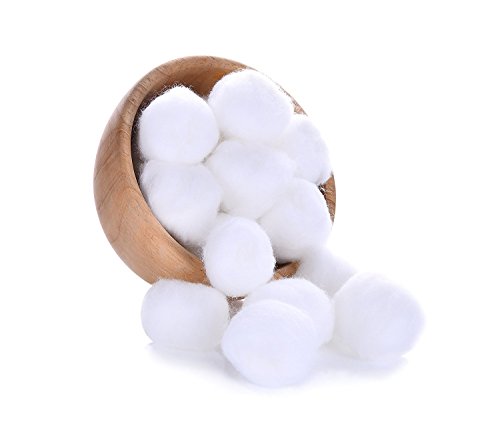Premium Large Cotton Balls 200 Count - 100% Pure Soft Absorbent Cotton for Makeup Removal, First Aid, Baby Care & Nail Polish - Hypoallergenic & Gentle on Skin - Pack of 1 (Perfect Stix Brand)