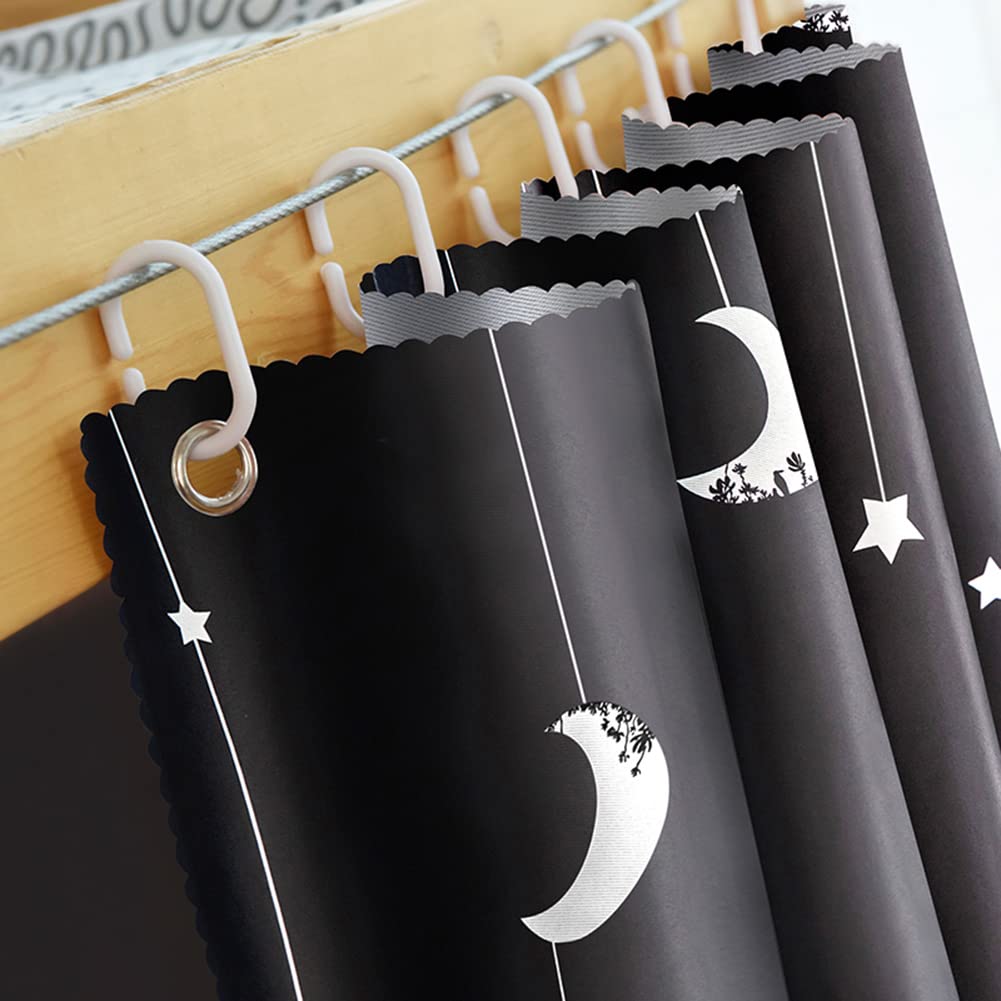 Blackout Bed Canopy for Dorm Bunk Beds - Single Sleeper Privacy Curtain with Dust-Proof Design | Lightproof Shading Tent for College Dormitory, Kids Room & Camping (Black)