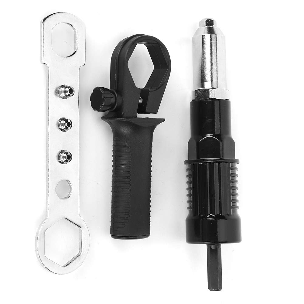 Electric Rivet Gun Adapter - Heavy Duty Alloy Steel Drill Attachment for Riveting Tools | Perfect for DIY Projects, Metal Fabrication & Automotive Repairs