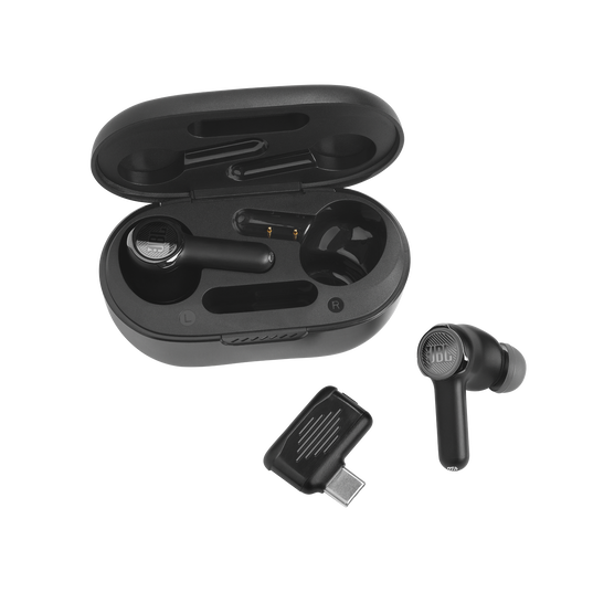 JBL Quantum TWS Wireless Earbuds with Active Noise Cancellation - Black | Gaming & Music Headphones for Workout, Travel & Office Use