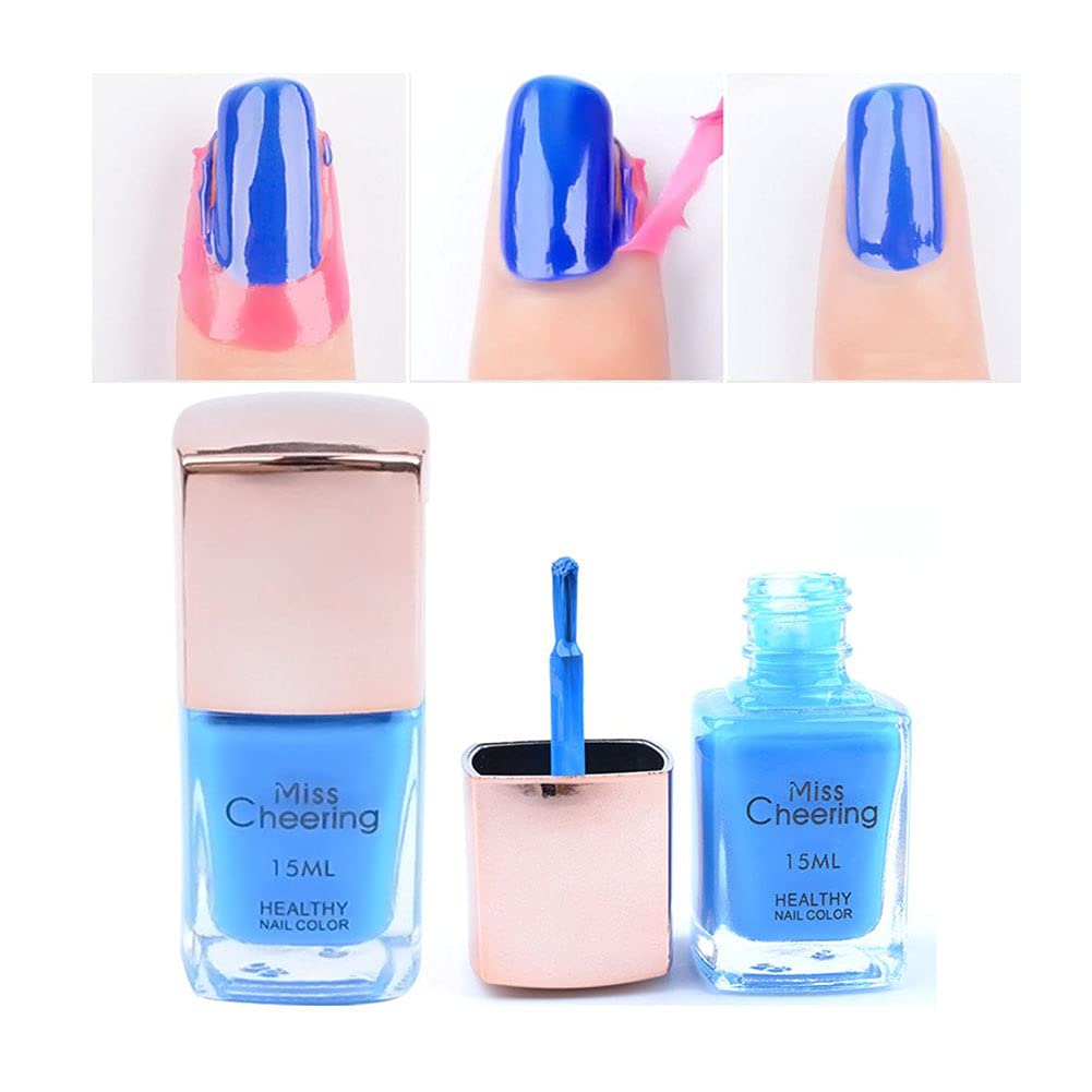 Blue Nail Peel Off Liquid Latex Tape - Anti Overflow Nail Polish Protector, Non Glue Based, Quick Dry 60s, 15ml/0.52 Fl Oz - Perfect for DIY Manicures, Nail Art & Salon Use