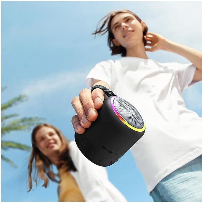 Anker Soundcore Mini 3 Pro 6W Portable Bluetooth Speaker - Wireless, Waterproof, 15H Playtime, Rich Bass - Perfect for Outdoor, Travel, Beach & Pool Parties (Black, Model A3127G11)