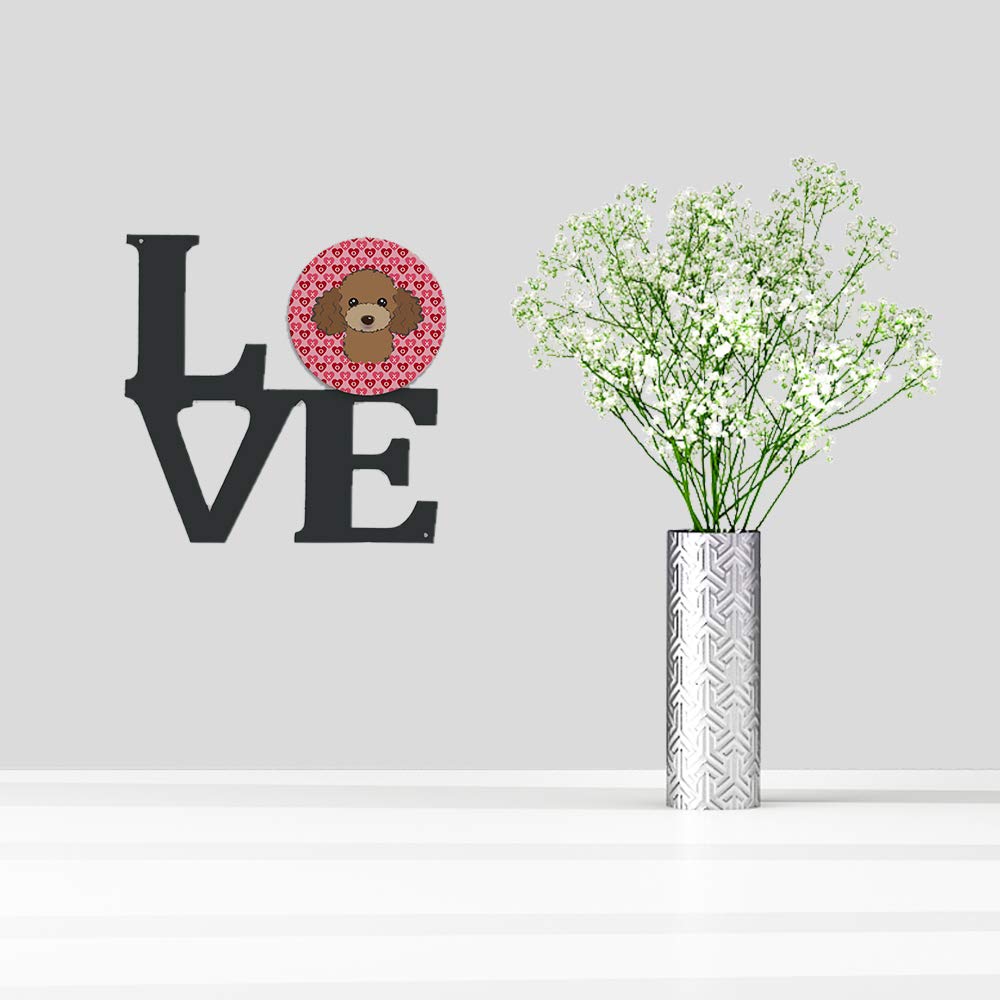 Caroline's Treasures BB5326WALV Chocolate Brown Poodle Metal Wall Art - Indoor Outdoor Decor for Patio, Bathroom, Kitchen - Durable Aluminum & Steel Sculpture - Perfect for Home, Office & Garden Decor