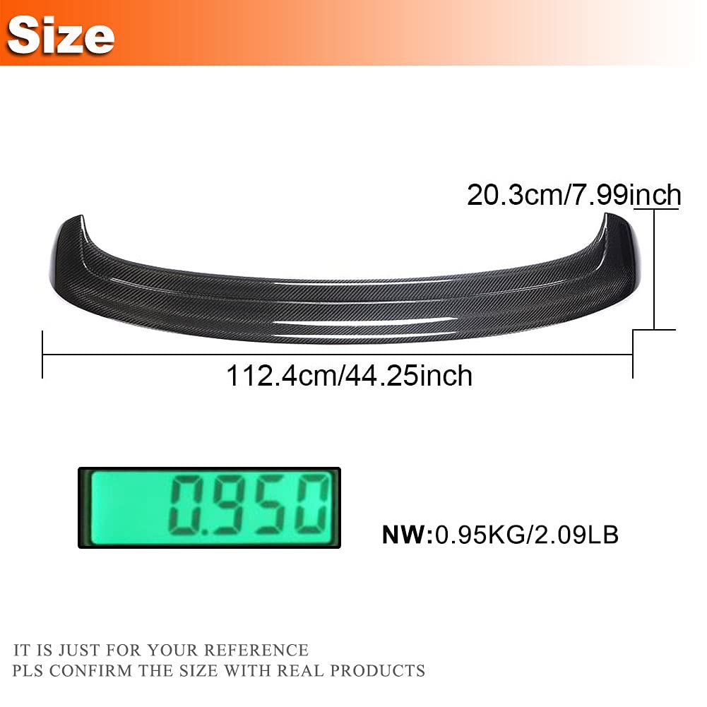 MCARCAR Carbon Fiber Rear Trunk Spoiler Wing for Volkswagen VW Golf 5 MK5 GTI & R32 Hatchback (2005-2009) - High Kick Lip Style - Enhances Aerodynamics & Sporty Look - Perfect for Car Enthusiasts & Performance Upgrades