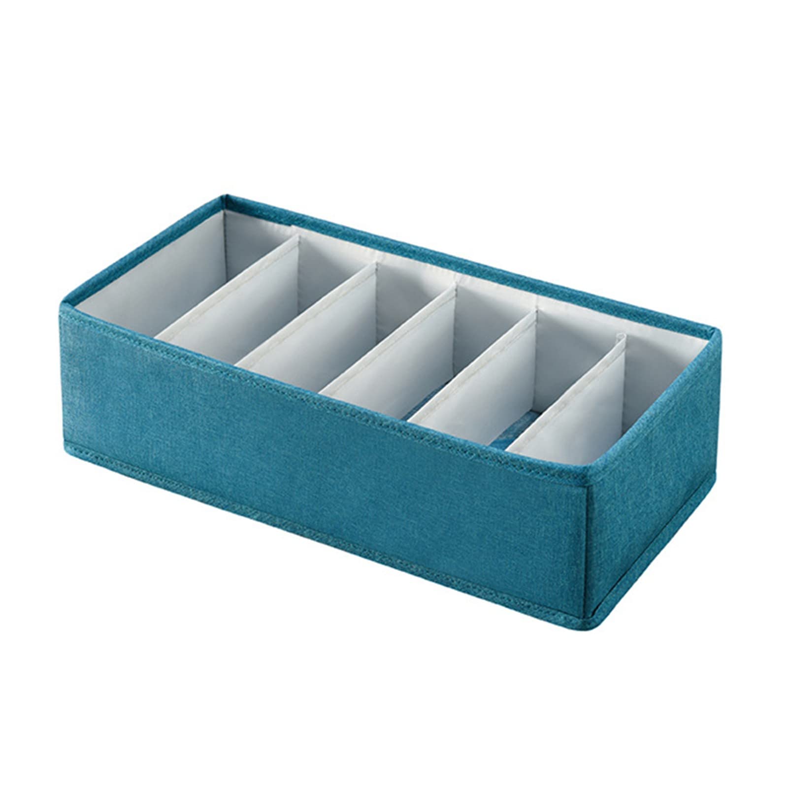 Washable Linen Storage Box - 6-Pack Foldable Underwear & Clothes Organizer with Lattice Design | Perfect for Closet, Drawer & Travel Organization