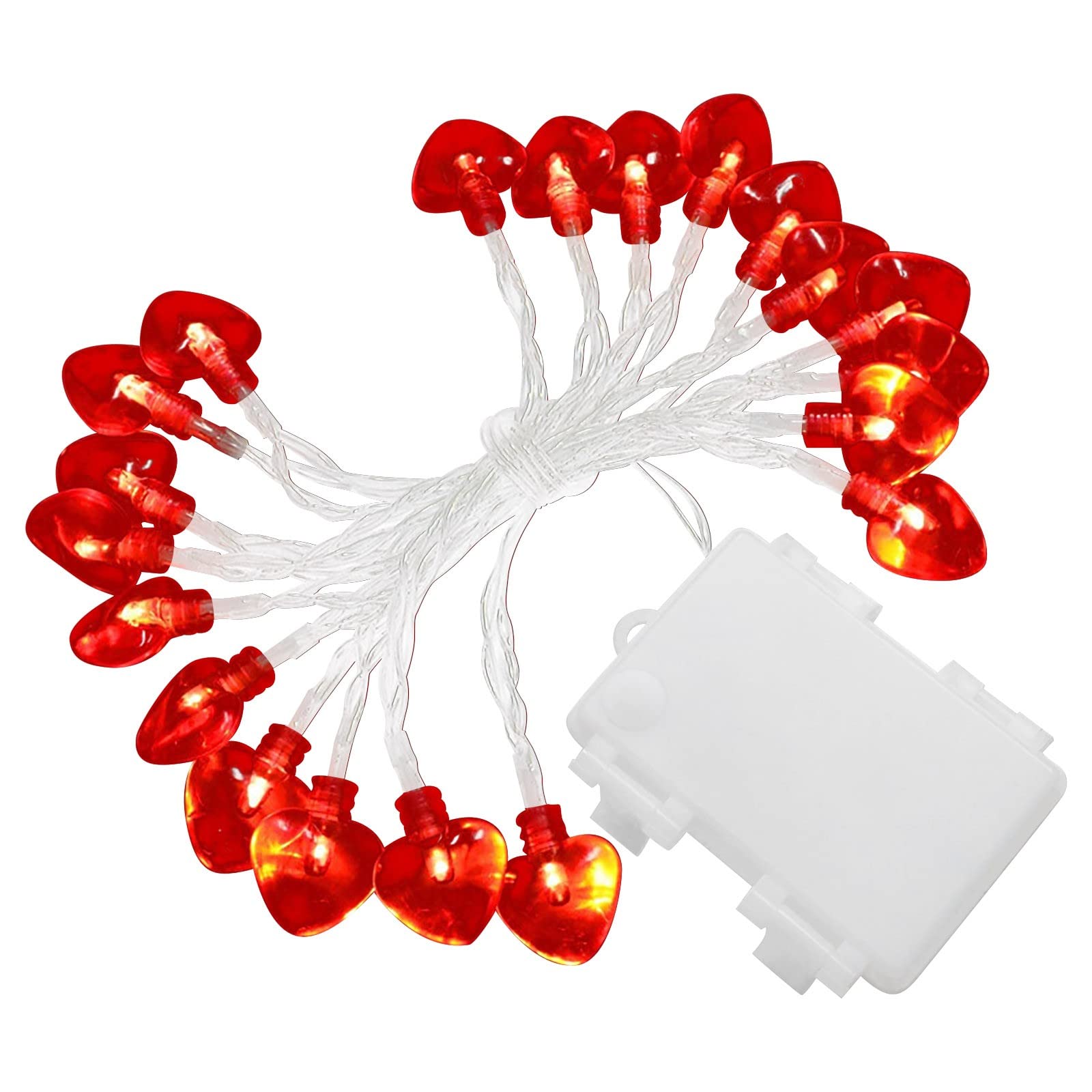 Heart-Shaped Fairy String Lights - 300 LED Battery-Powered Pink Lights for Wedding, Valentine's Day, Bedroom, Tree & Courtyard Decor - Indoor/Outdoor Romantic Lighting