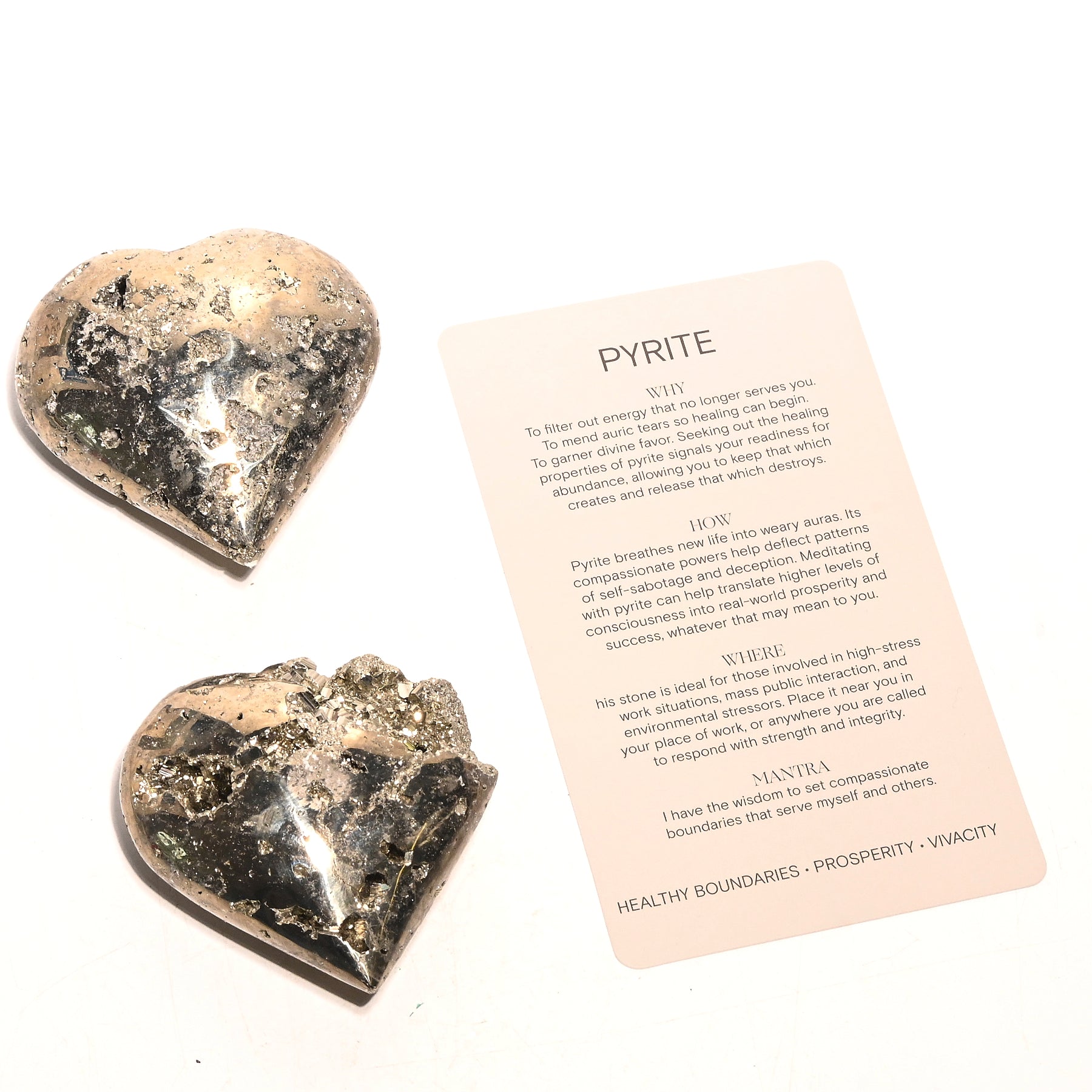 Pyrite Heart Necklace - Natural Pyrite Gemstone Jewelry for Women - Perfect for Everyday Wear, Gifts & Spiritual Healing