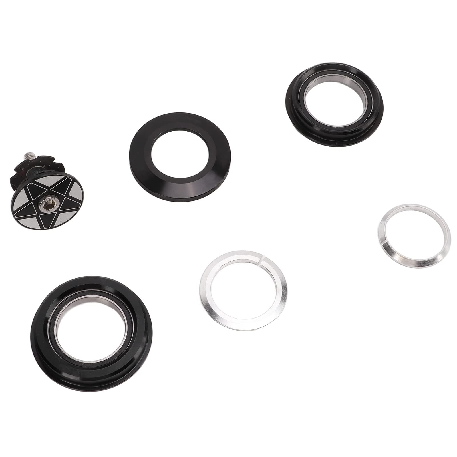 Uxsiya External Headset Bearing Bowl Set 44-49.7mm - Durable Road Bike Headset Bearings for Smooth Steering | Perfect for Mountain Bikes, Commuting & Long-Distance Cycling