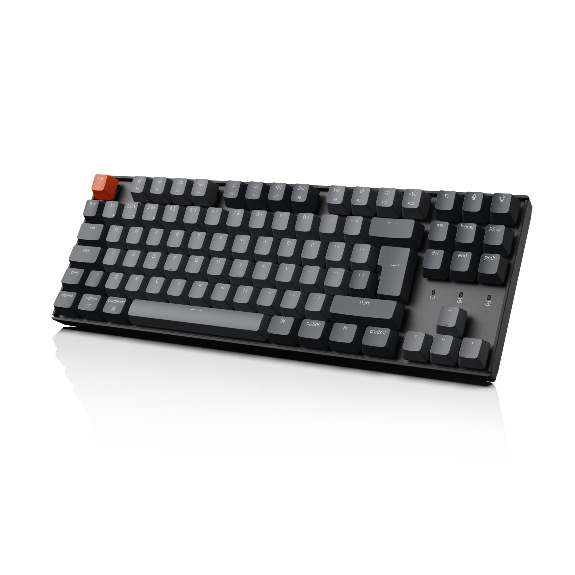 Keychron K8 Wireless Mechanical Keyboard - ISO-UK Layout, Tenkeyless Design, Bluetooth & Wired Connectivity, White Backlight, Gateron G Pro Brown Switches, Compatible with Windows & Mac - Perfect for Gaming, Office Work & Programming