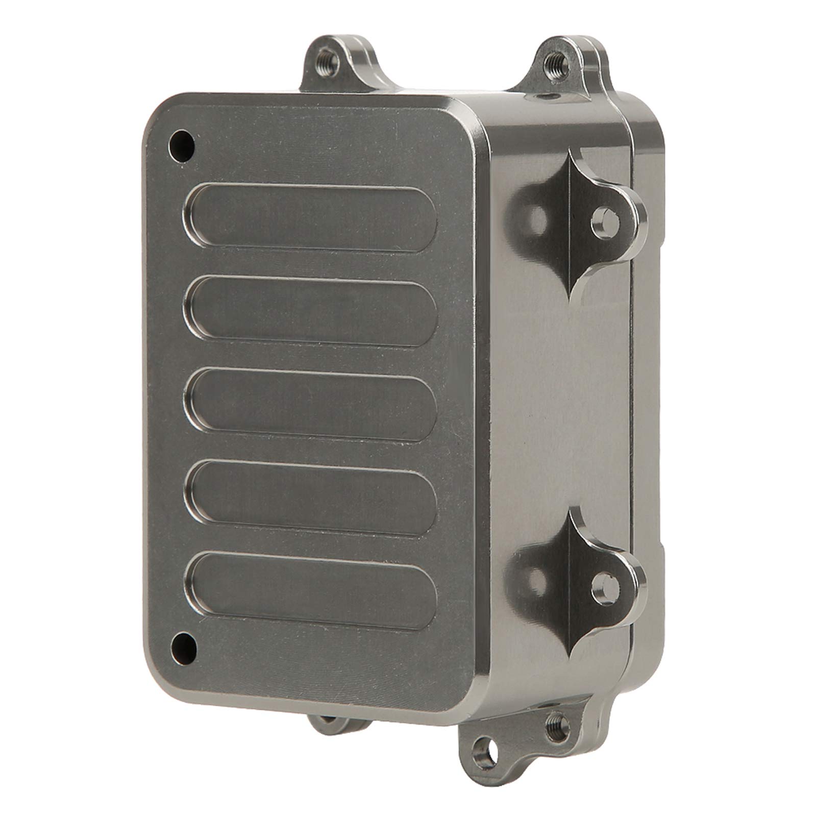 Tbest Waterproof RC Receiver Box - Metal ESC Enclosure for SCX10 1/10 Scale RC Crawler Cars - Upgrade Part for Off-Road RC Models - Perfect for Trail Running & Rock Crawling Adventures
