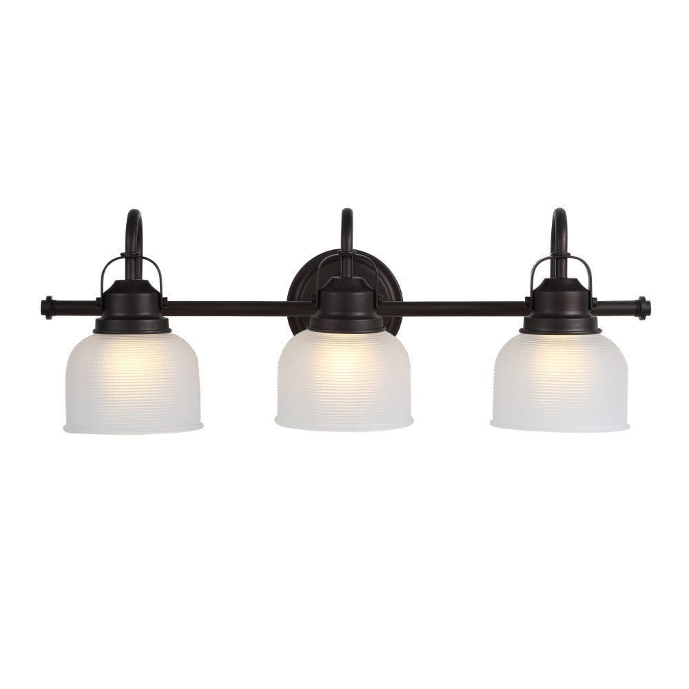 Virginia Metal/Glass LED Vanity Light - Modern Bathroom Lighting Fixture for Makeup Mirror & Dressing Area - Perfect for Bedroom, Bathroom, and Powder Room Decor