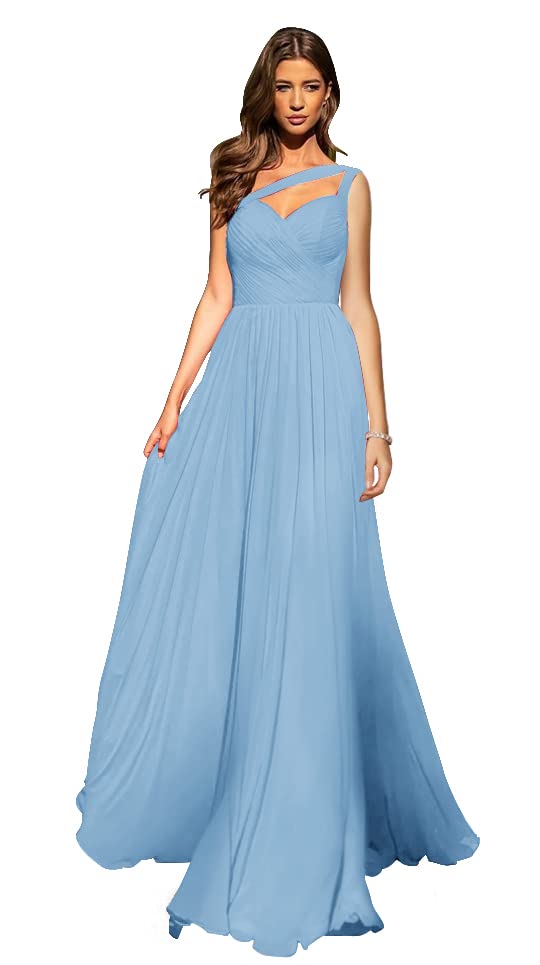 Elegant Backless Long Chiffon Boho Bridesmaid Dresses for Women - Perfect for Beach Weddings, Garden Parties & Formal Occasions