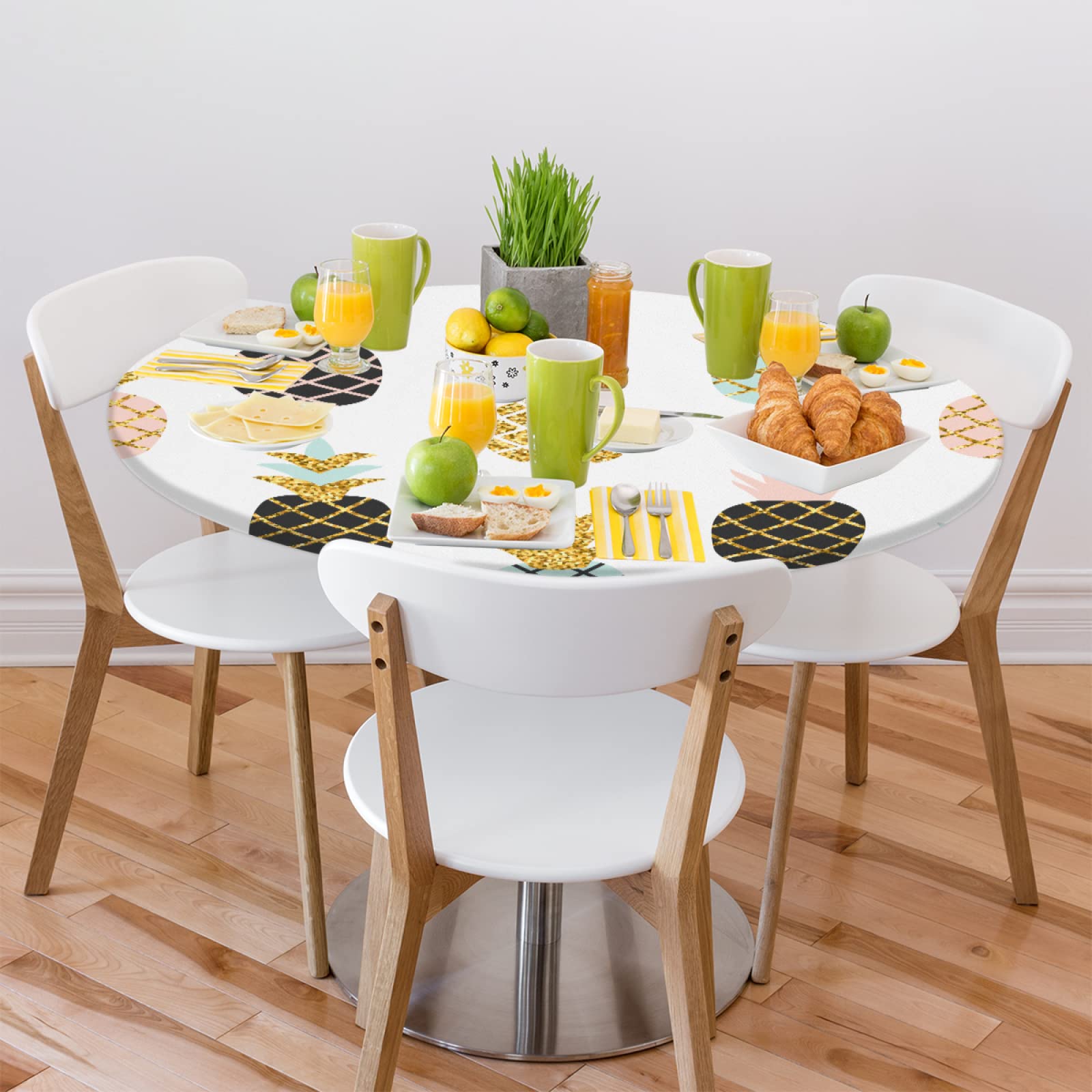 Waterproof Elastic Vinyl Tablecloth for 45