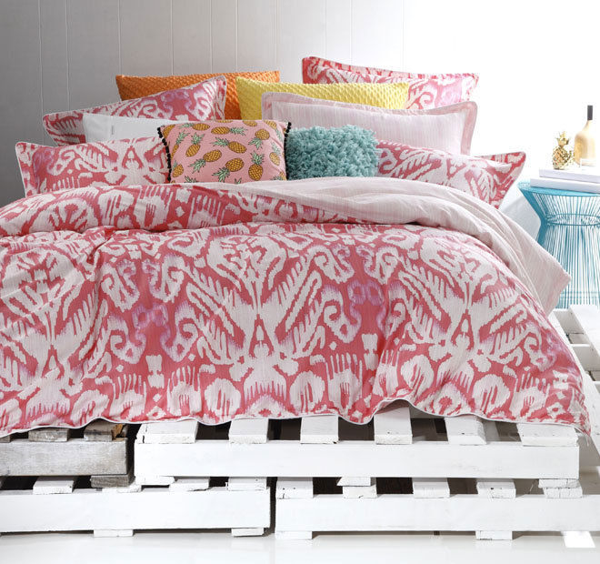 Premium Java Watermelon Quilt Cover Set - Queen Size Bedding by Logan & Mason | Soft Cotton Duvet Cover with Pillowcases | Perfect for Summer Bedroom Decor & Guest Room Essentials