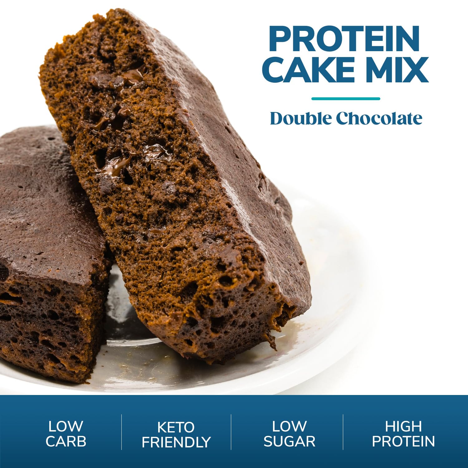 WonderSlim Protein Cake Mix - Double Chocolate Flavor, 12g Protein, Low Carb, Gluten Free (7 Pack) - Perfect for Keto Diet, Weight Loss & Healthy Snacking