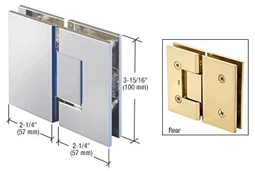 CRL V1E180CH Chrome Vienna 180 Series Glass-to-Glass Hinge - Premium Cabinet Hardware for Shower Doors & Glass Partitions - Perfect for Modern Bathroom & Commercial Spaces