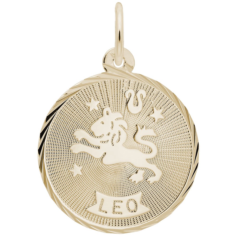 10K Yellow Gold Leo Zodiac Charm Pendant for Bracelets & Necklaces - Perfect for Birthdays, Gifts & Personalized Jewelry
