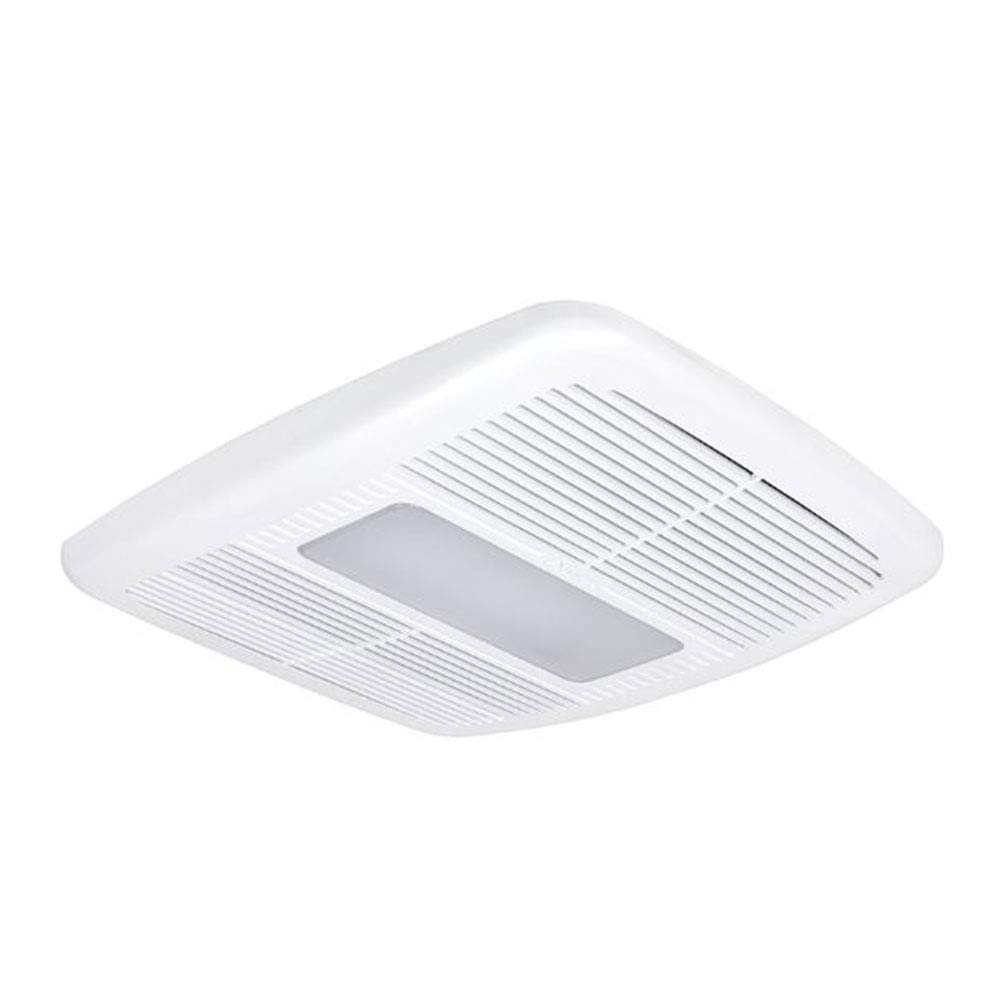 Delta Electronics RAD80LED BreezRadiance 80 CFM Bathroom Exhaust Fan with LED Dimmable Light and Heater - Quiet Ventilation for Bathrooms, Showers & Home Comfort
