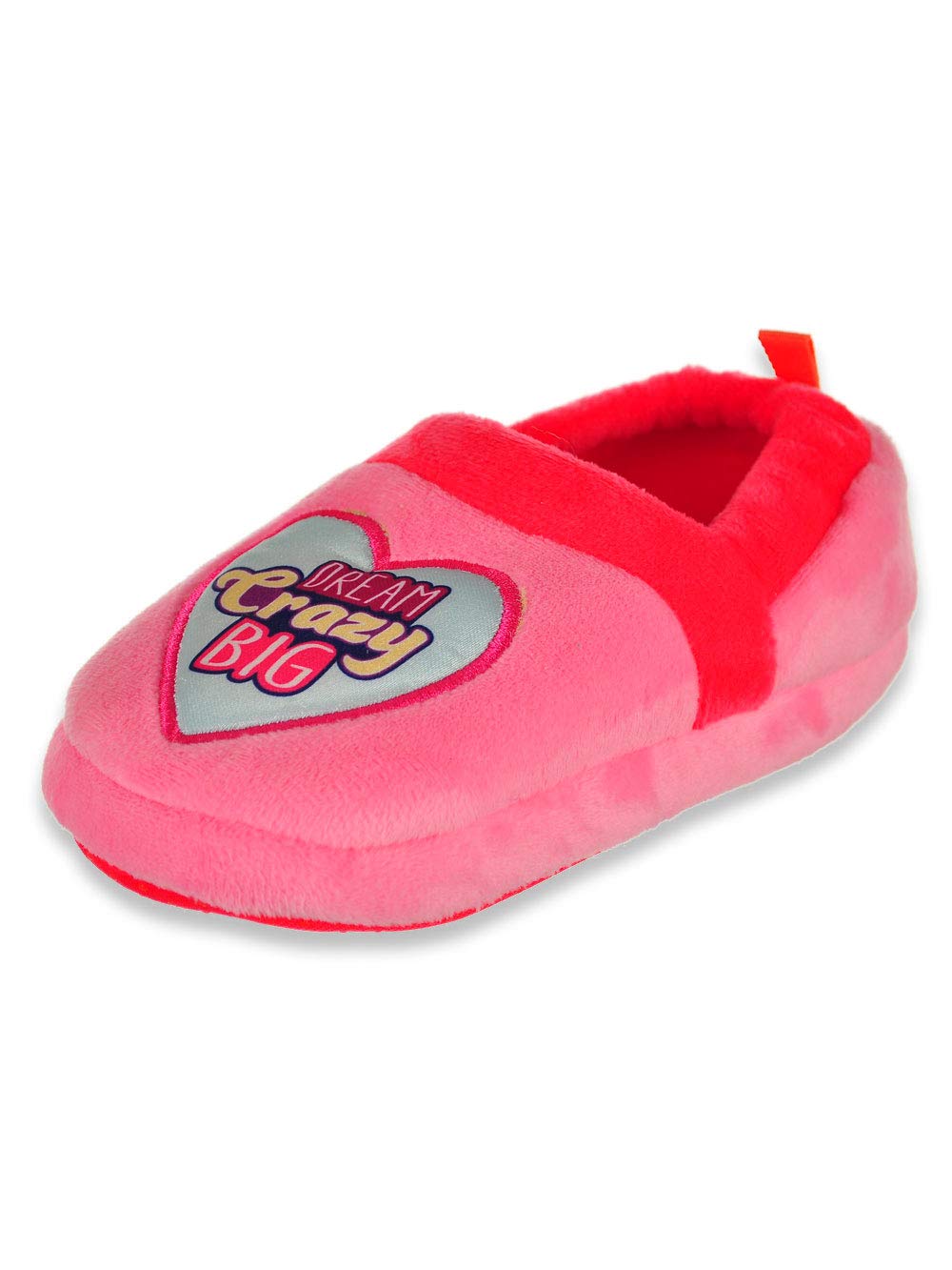 JoJo Siwa Girls' Slippers for Toddlers & Little Kids - Fuchsia Pink Fuzzy House Shoes for Playtime & Indoor Comfort