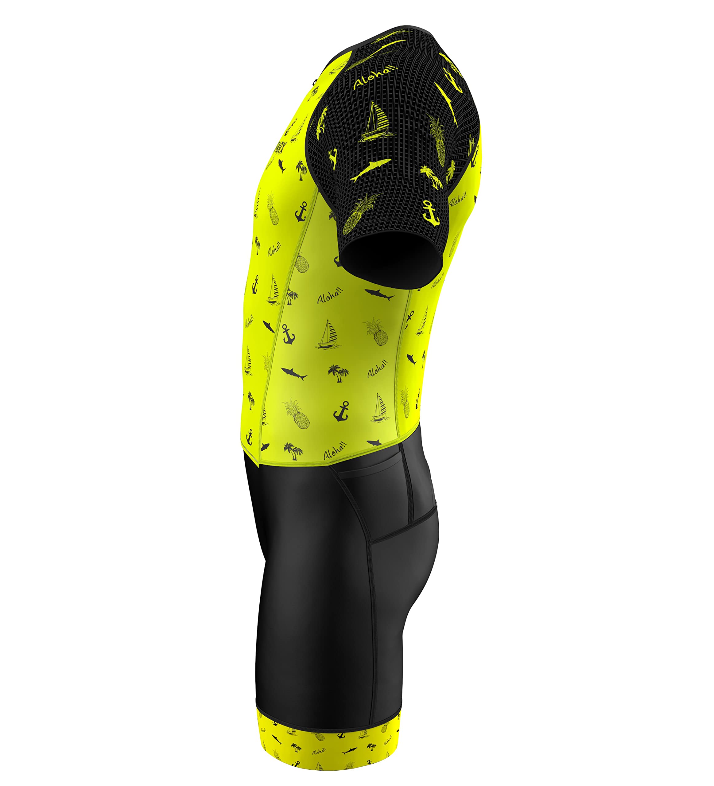Sparx Men's Elite Aerosuit Triathlon Suit - Short Sleeve Triathlon Skinsuit for Cycling, Running & Swimming - Lightweight & Breathable Competition Gear