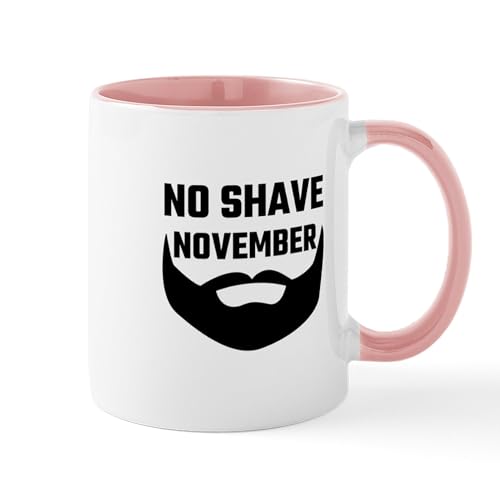 White/Pink Inside - No Shave November Mugs
