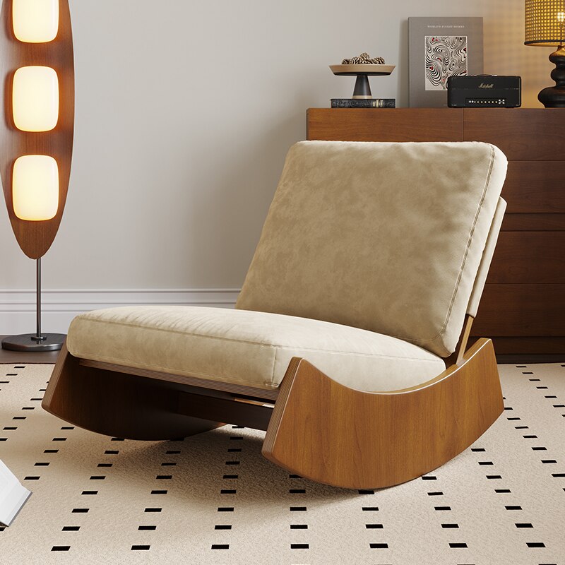 Premium Wood Rocking Sofa Chair - Ergonomic Design for Ultimate Comfort & Stylish Living Room Decor - Perfect for Relaxing, Reading & Nursery Glider