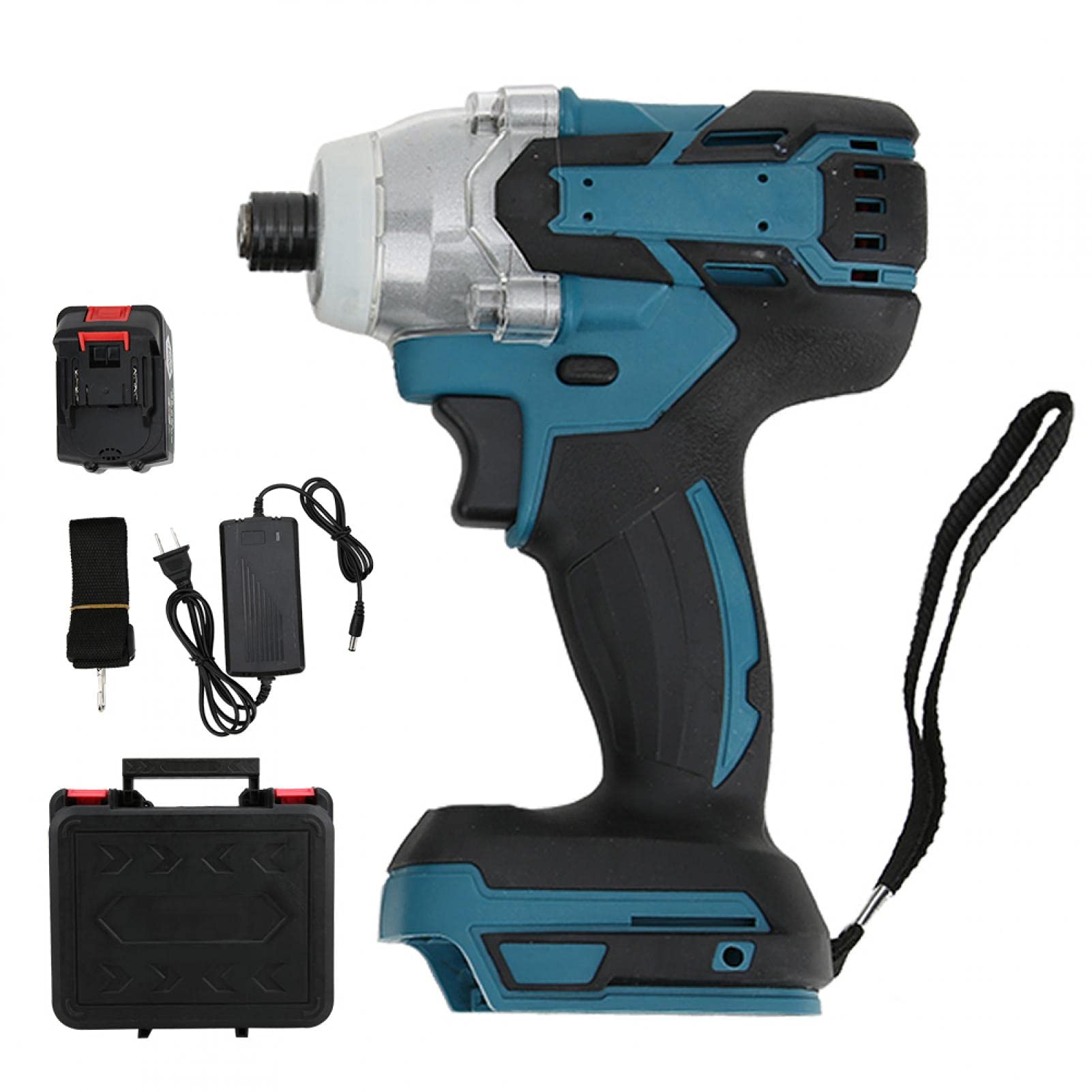 Cordless Impact Wrench 20V MAX - 320N.m High Torque Brushless Power Impact Driver with 3000RPM Variable Speed, LED Work Light & Carrying Case - Includes Li-ion Battery & Charger - Perfect for Automotive Repair, Construction & DIY Projects