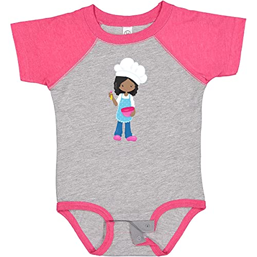 Inktastic African American Girl Baking Baker Pastry Chef Baby Bodysuit - Cute Infant Onesie for Baking Enthusiasts & Future Chefs