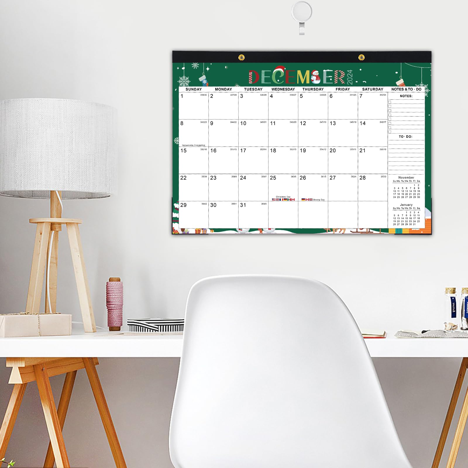 2025 Desk Calendar - Monthly Themed Desktop & Wall Planner (Now - Dec 2025) | 17