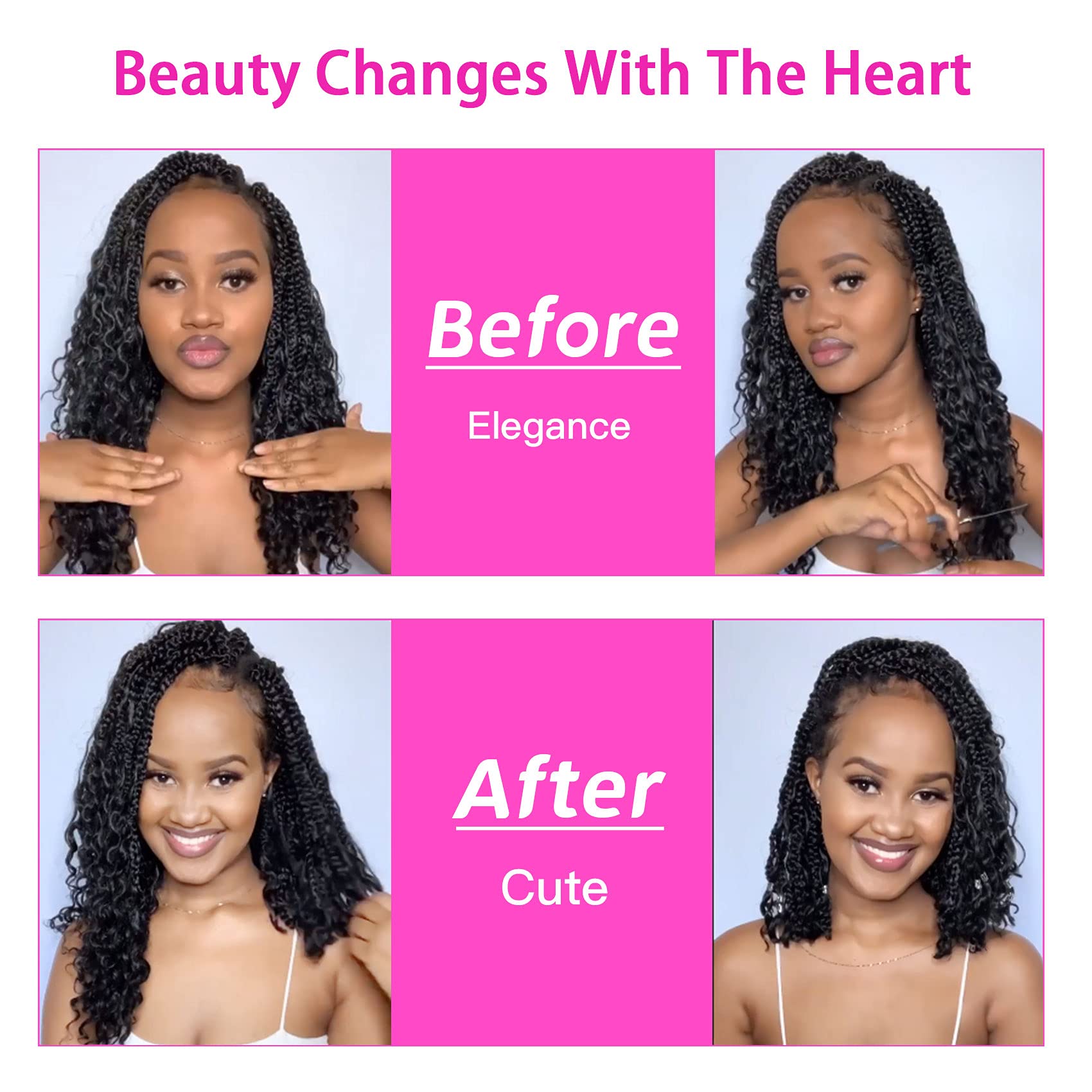 14 Inch Goddess Box Braids Crochet Hair - 3X Bohemian Crochet Box Braids with Curly Ends | Synthetic Hair Extensions (Pack of 8) | Perfect for Protective Styles, Natural Hair Care, and Everyday Fashion