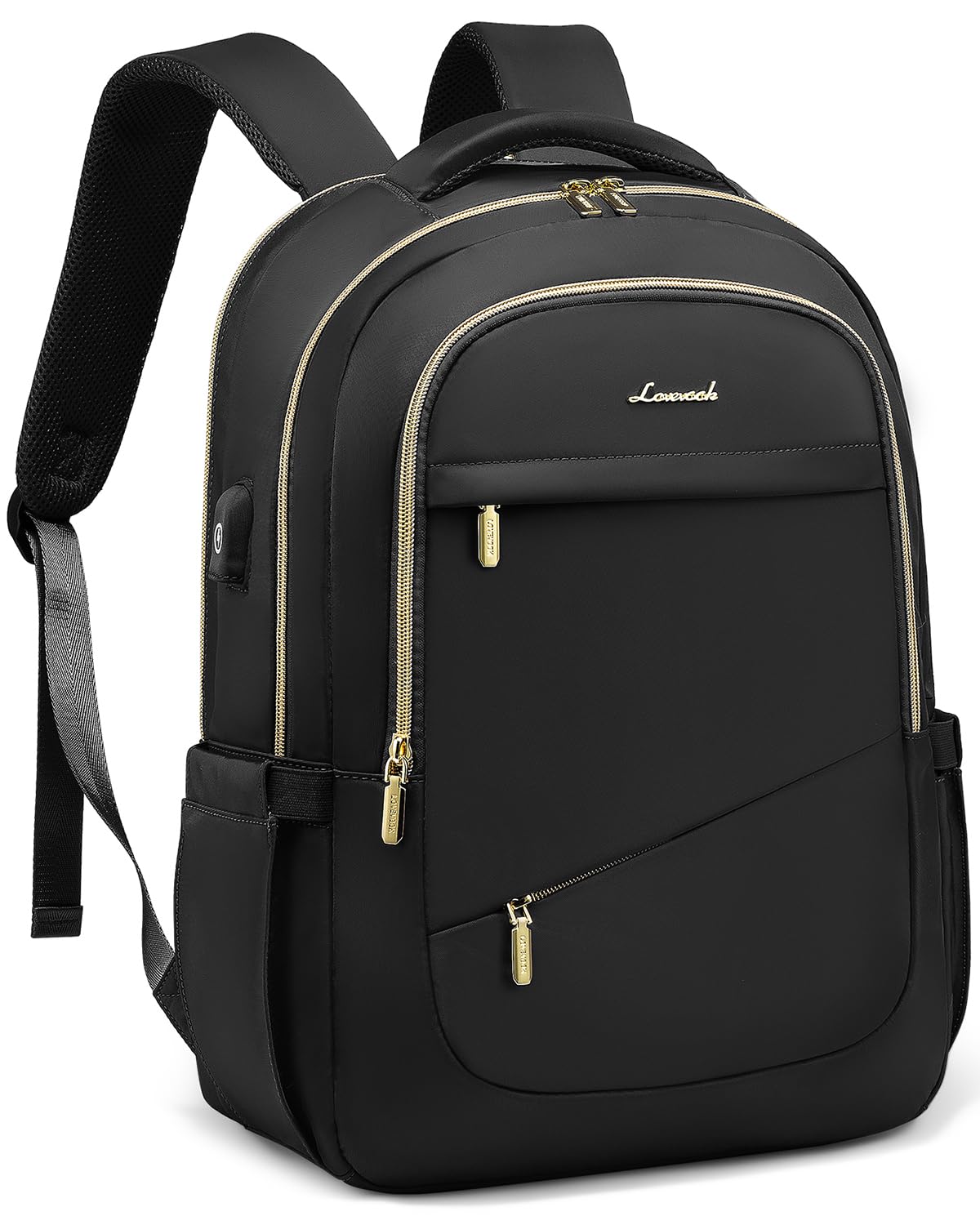 LOVEVOOK Women's Laptop Backpack - Water Resistant Business Travel Backpack with USB Charging Port, Stylish Work & Teacher Computer Bag Fits 15.6 Inch Laptop - Perfect for Office, Commuting & College Use