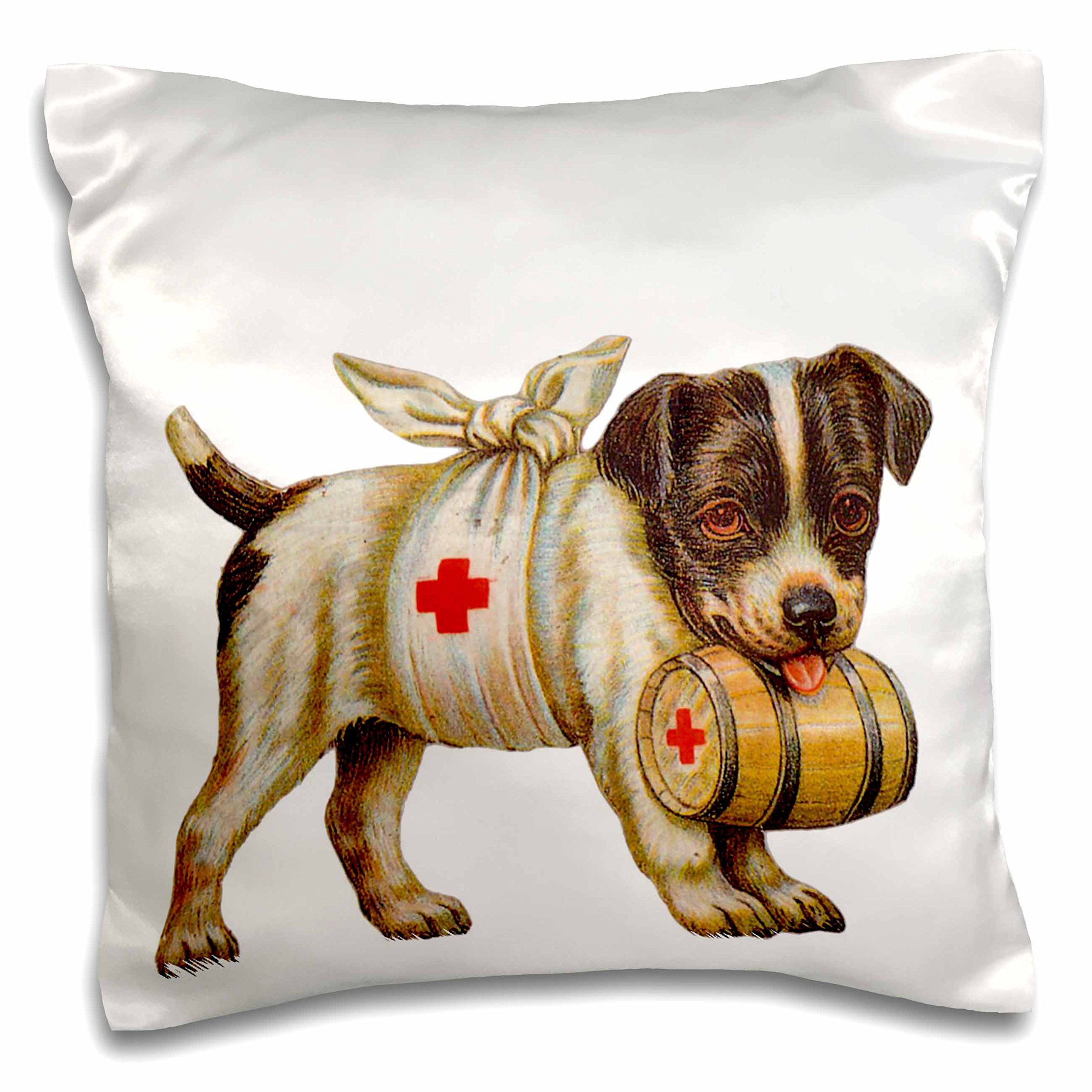 3D Rose Dog Themed Pillow Case - 16x16 Inches Soft Decorative Cushion Cover for Home, Bedroom, Sofa & Pet Lovers - Perfect for Living Room Decor, Gifts & Dog Enthusiasts