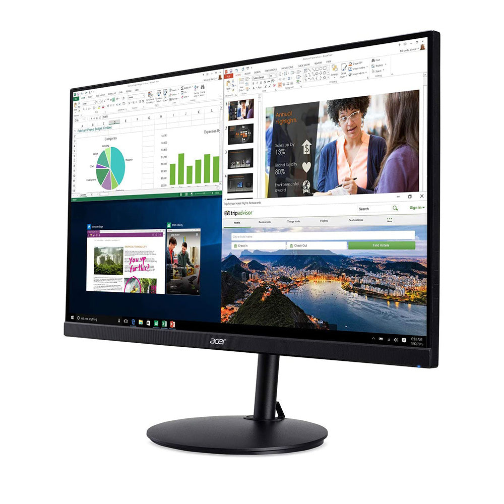 Acer CB242Y 24 Inch Full HD Gaming Monitor - 1ms Response, 250nits, 75Hz, Height Adjustable, AMD FreeSync - Perfect for Esports, Home Office & Multi-Screen Setup