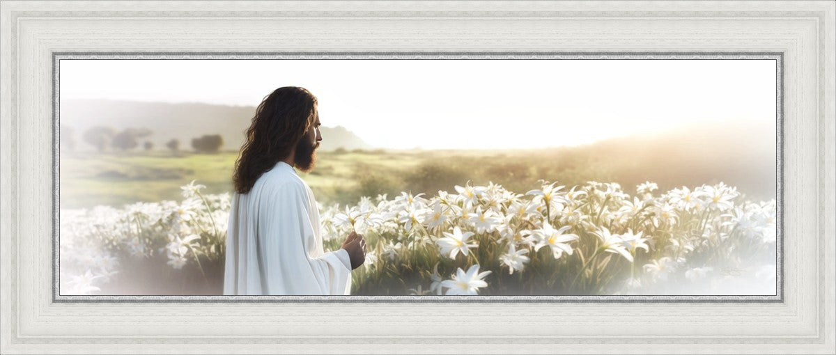 Consider The Lilies - Inspirational Christian Wall Art Decor for Home, Office & Church | Perfect for Gifts, Bible Study & Faith-Based Interior Design