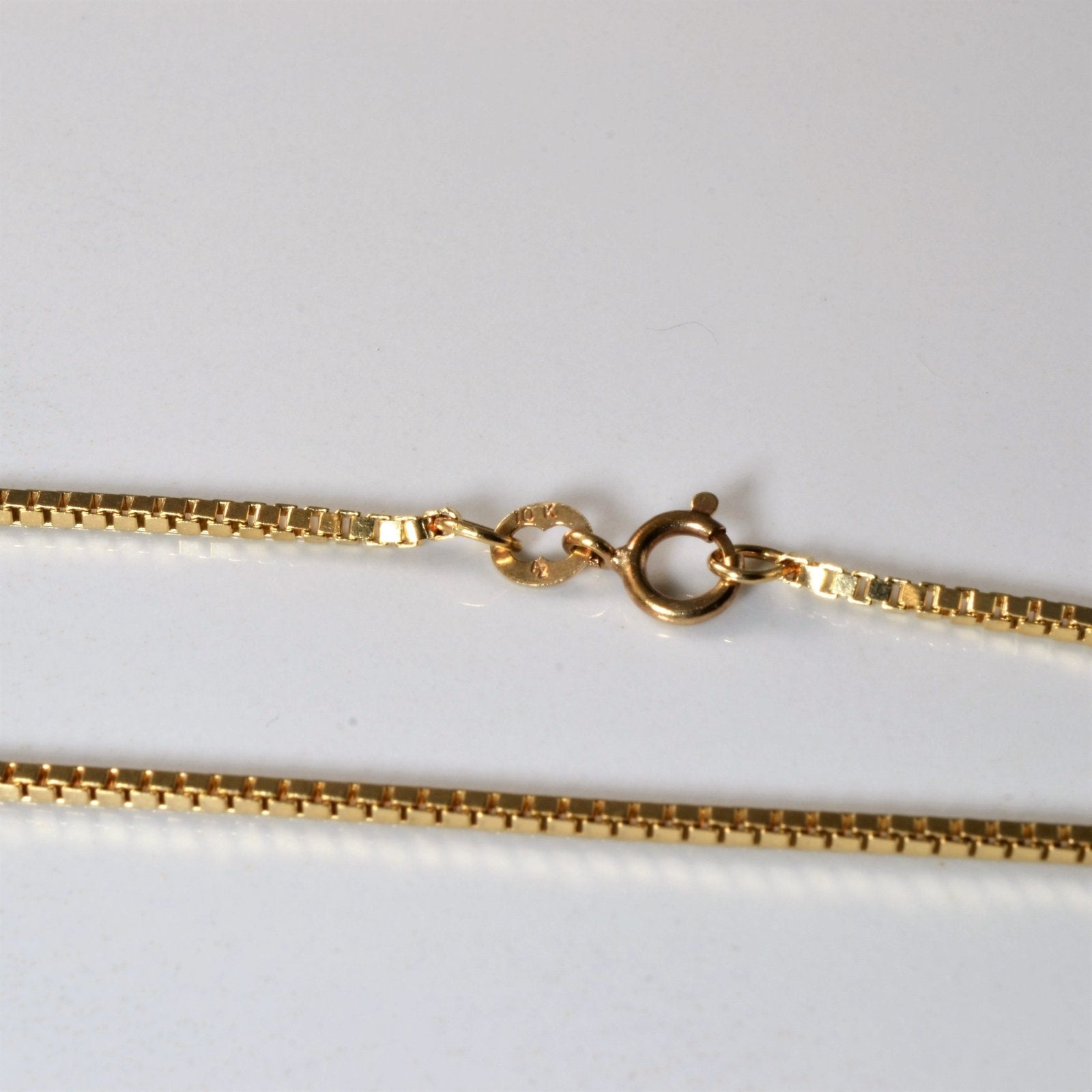 10K Yellow Gold Box Chain Necklace for Women - 22 Inches | Elegant & Durable Jewelry for Everyday Wear, Gifts & Special Occasions