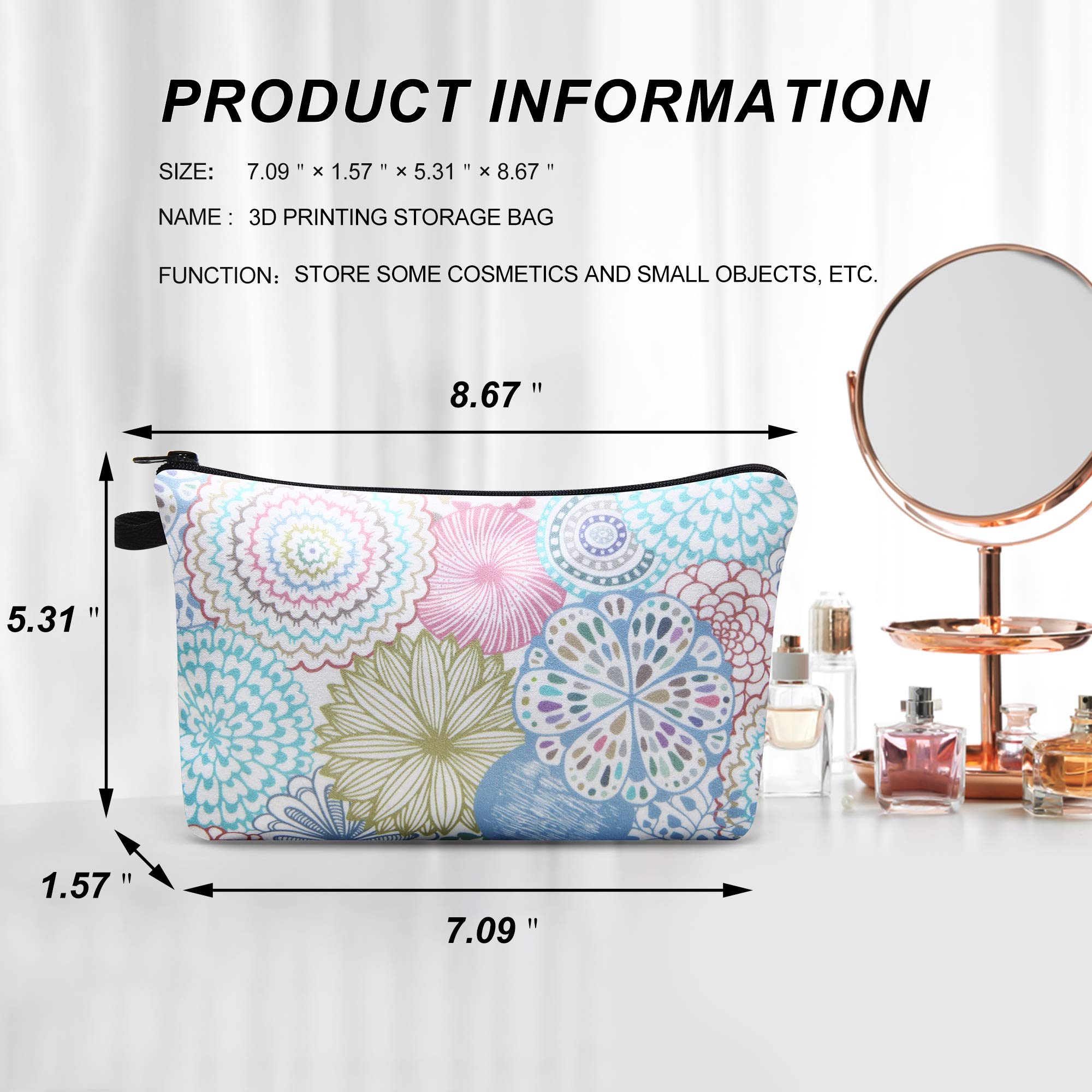 Waterproof Travel Makeup Bag for Women - Portable Cosmetic Pouch & Toiletry Organizer | Perfect for Purse, Gym, Vacation & Daily Essentials Storage